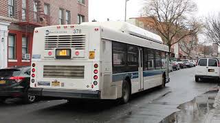 MTA NYCT: 2012 NFI C40LF CNG #378 on the B11 to Midwood at 50 St/8 Av