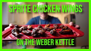 Smoked Sprite Chicken Wings on the Weber Kettle