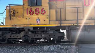 Union Pacific Local Train With SD40 Duo at Ontario
