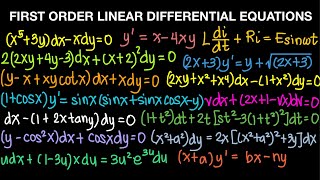 First Order Linear Differential Equations Part 1 (Live Stream)
