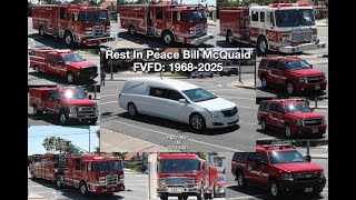 Fountain Valley Fire Dept. Bill McQuaid Procession