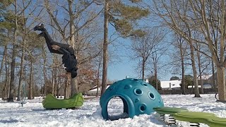 I did a backflip in the snow off of a playground igloo | Do I still got it???