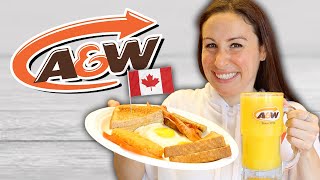 American Tries A&W Canada ENTIRE Breakfast Menu