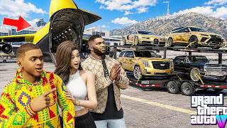😱✈️Teen Franklin Ships His Billionaire Cars To A New Country!😱GTA 5 Teen Couple Real Life Mod S1