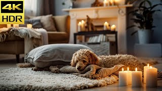 Cozy Evening with Sleeping Dog and Candlelight – Calm Music for Sleep & Relax