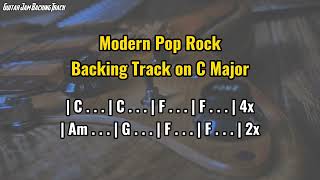Modern Pop Rock Guitar Backing Track in C Major