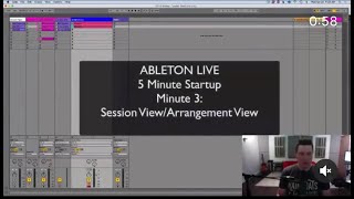 Ableton LIVE Tutorial - 5 Min Startup: Min 3 - Session & Arrangement View