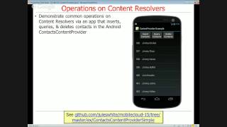 1st Live Lecture for the Mobile Cloud Programming MOOC