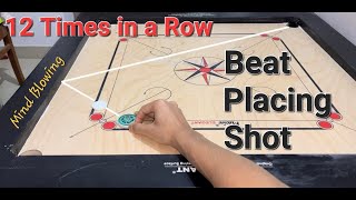 Beat Placing Shot 12 Times in a Row #akscarrom #carromtrickshots