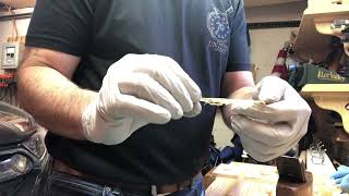 Using a coffin smoother plane.