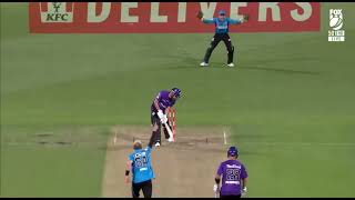 Peter Siddle bowls Celeb Jewell with a perfect yorker