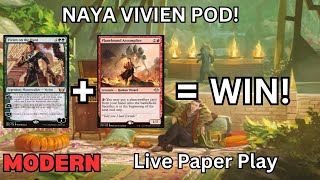 Magic Live 2023(Modern) ⚪🟢🔴 Turn 3 Win! Viven Pod at Local Game Store