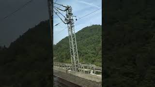 中国乘坐火车窗外的风景The scenery outside the window of a train in China.#china #chinatour #train