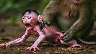 Newborn Monkey’s First Hunger Call!