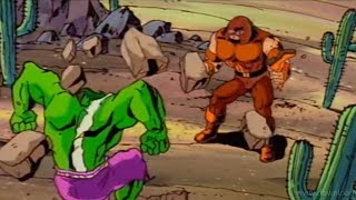 robot hulk vs juggernaut (X-men the  Animated series)