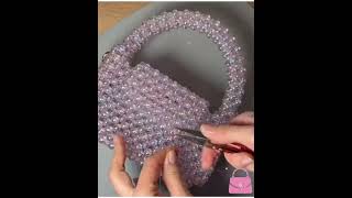 පබළු වලින් ලස්සන බෑග් එකක්👍 #handwork#bag#youtube