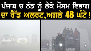Weather department issues red alert for cold in Punjab! Next 48 hours!! | Punjab Weather | Fog
