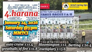 MMTCI ARNEL RACING TIPS SATURDAY @3:PM JANUARY 24, 2026 @metroturfracingtv PLS WATCH AND SUBSCRIBE 