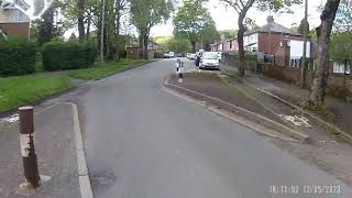 M155 SJA purposely speeds up through a give way and nearly hits biker Hulme Rd Stoneclough 12.05.23