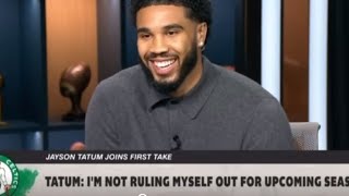 JAYSON TATUM BACK THIS SEASON ??!! PLAYOFFS DISCUSSES ACHILLES CELTICS FUTURE NBA MEDIA DAY TRADES
