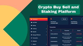 Crypto Buy Sell and Staking Platform | Crypto Staking | Investment Platform