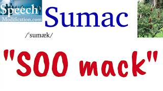 How to Pronounce Sumac