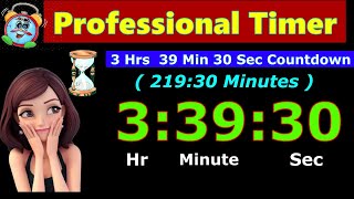 Timer Countdown 219:30 Minutes [Reverse Time] 3 Hrs 39 Min 30 Sec | Digital Clock | Whatsapp Status