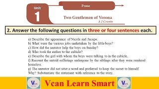 Two Gentlemen of Verona (tamil) - Answer the following questions in three or four sentences each
