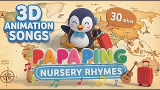 30 Minutes Non-stop Adventure! ⏰ Red Suitcase Story & Best Songs | Papaping Nursery Rhymes |