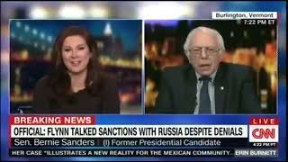 Bernie Sanders Gets Cut from CNN for Saying, "Fake News"