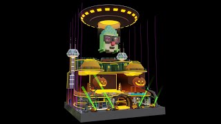 NovoVerse NFT theme song by Iam6ix in Decentralands 23, 69 Halloweeen Build by Mr. Dighinia