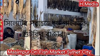 “সিলেটের ঐতিহ্যবাহী মাছিমপুর বাজার শুটকি আড়ৎ – দেশের অন্যতম বড় পাইকারি শুটকি বাজারের বাস্তব দৃশ্য”