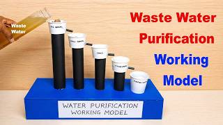 waste water purification working model - science project 2025  2026 - gravel - sand  DIY pandit