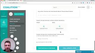 Coalition Live: Freelancer Sign Up - Education & Qualifications - Stage 4
