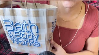 ASMR Bath & Body Works, Makeup Haul 🛍️ Gum chewing, Whisper 💕
