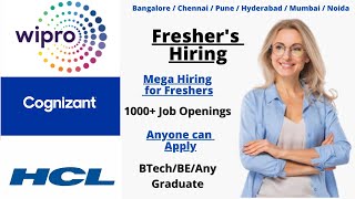 HCL Freshers 2021 jobs| Wipro jobs |Cognizant freshers hiring|2021 jobs|MNC Jobs|Hiring for fresher