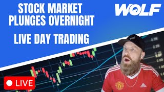 STOCK MARKET PLUNGES | NASDAQ DROPS 500 POINTS OVERNIGHT | LIVE DAY TRADING