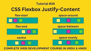 Justify Content CSS | CSS Flexbox Justify-Content | Web Development Tutorials #34