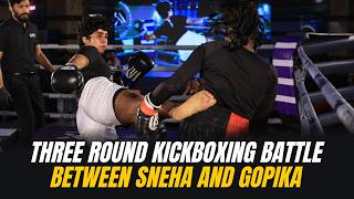 Sneha John (Kerala) vs Gopika (Kerala) | Kickboxing Fight | Lady Punch by Lulu Mall and CFC