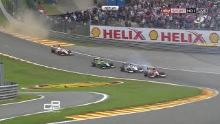2013 GP2 Spa Race 1 - Daniel de Jong High Speed Crash (Natural Sound)