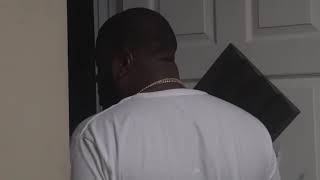 Spitta flashing out inside the studio