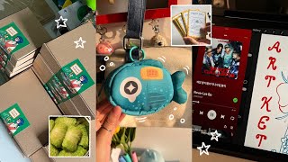 daily life as an artist | packing orders, cooking, new fish pouch, going home