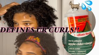 Aztec Indian Clay + Apple Cider Vinegar! DEFINE & REFRESHED MY CURLS #naturalhair #curlyhair