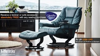 Stressless FREE Accessory / $300 OFF Live Recliner