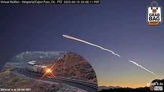 SpaceX Falcon 9 Rocket Meets Amtrak on Cajon Pass!