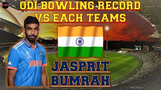 🏏Jasprit Bumrah: ODI Cricket’s Best Bowler? Performance vs Each Teams 😎#jaspritbumrah #teamindia