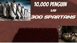 300 Spartans VS 10.000 Penguin  Ultimate Epic Battle simulator