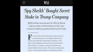 February 2, 2026 - Revealed: Emiratis invested $500 million in Trump's crypto business four days ...