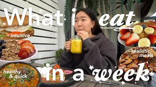 What I eat in a week 🥗🥞 my realistic week of eating + workouts
