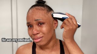 SHAVING MY NATURAL HAIR BALD...